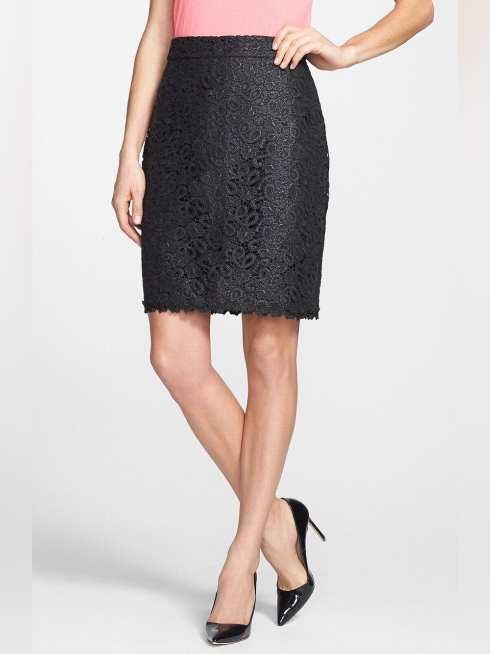 Kate Spade New York Lace Floral Pencil Skirt